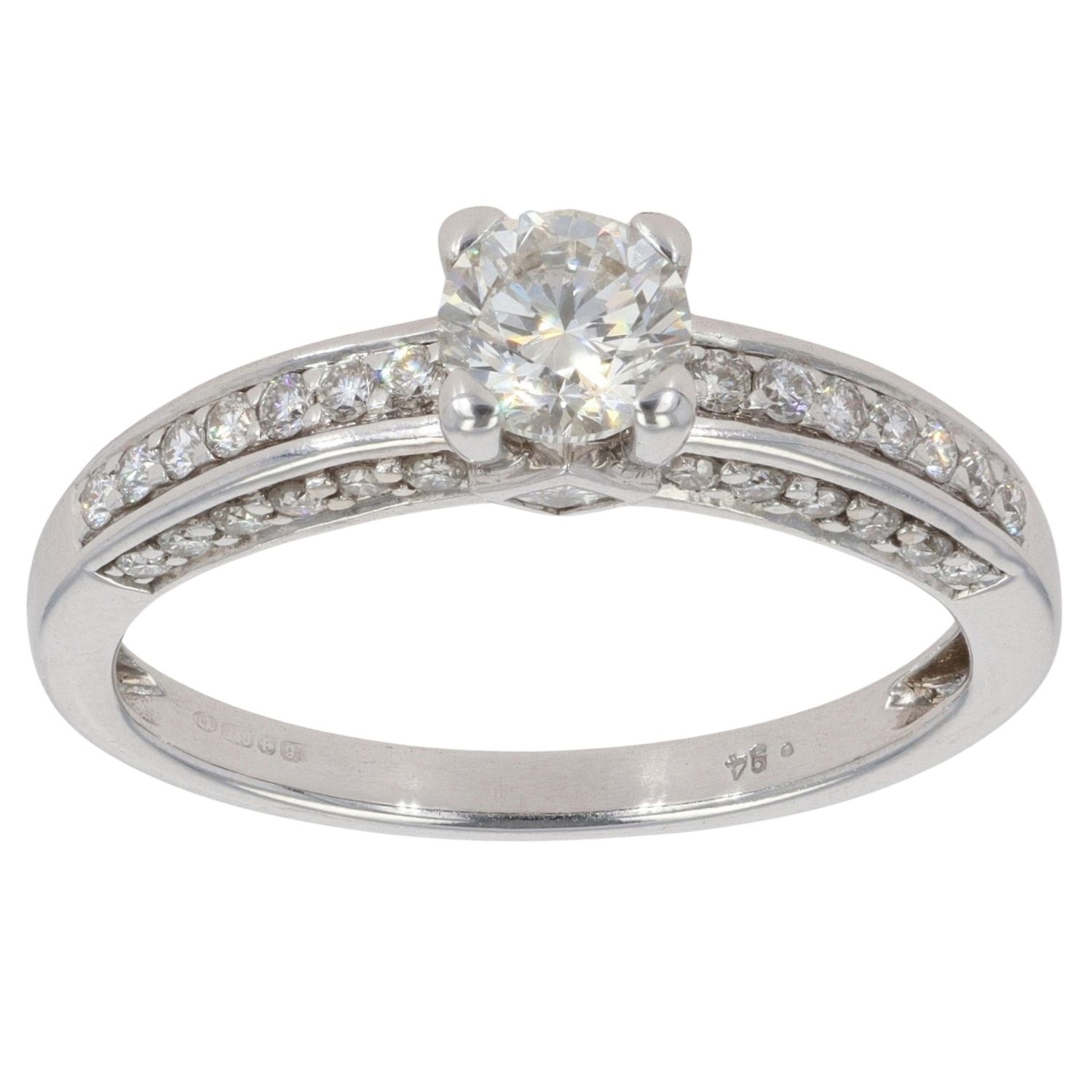 18ct White Gold Brilliant Cut Diamond Solitaire Ring