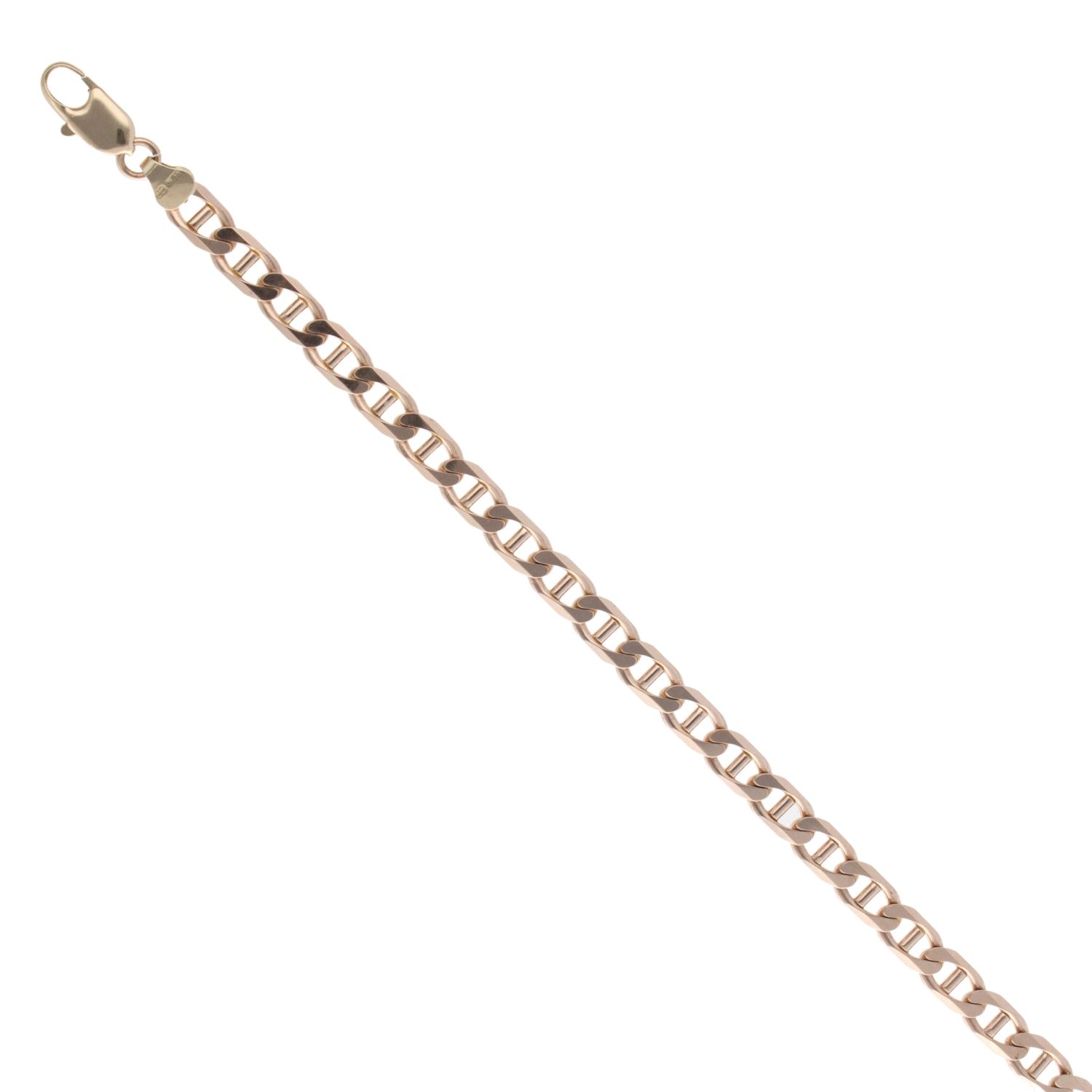 14k Yellow Gold Anchor Design Adjustable Lariat Bracelet