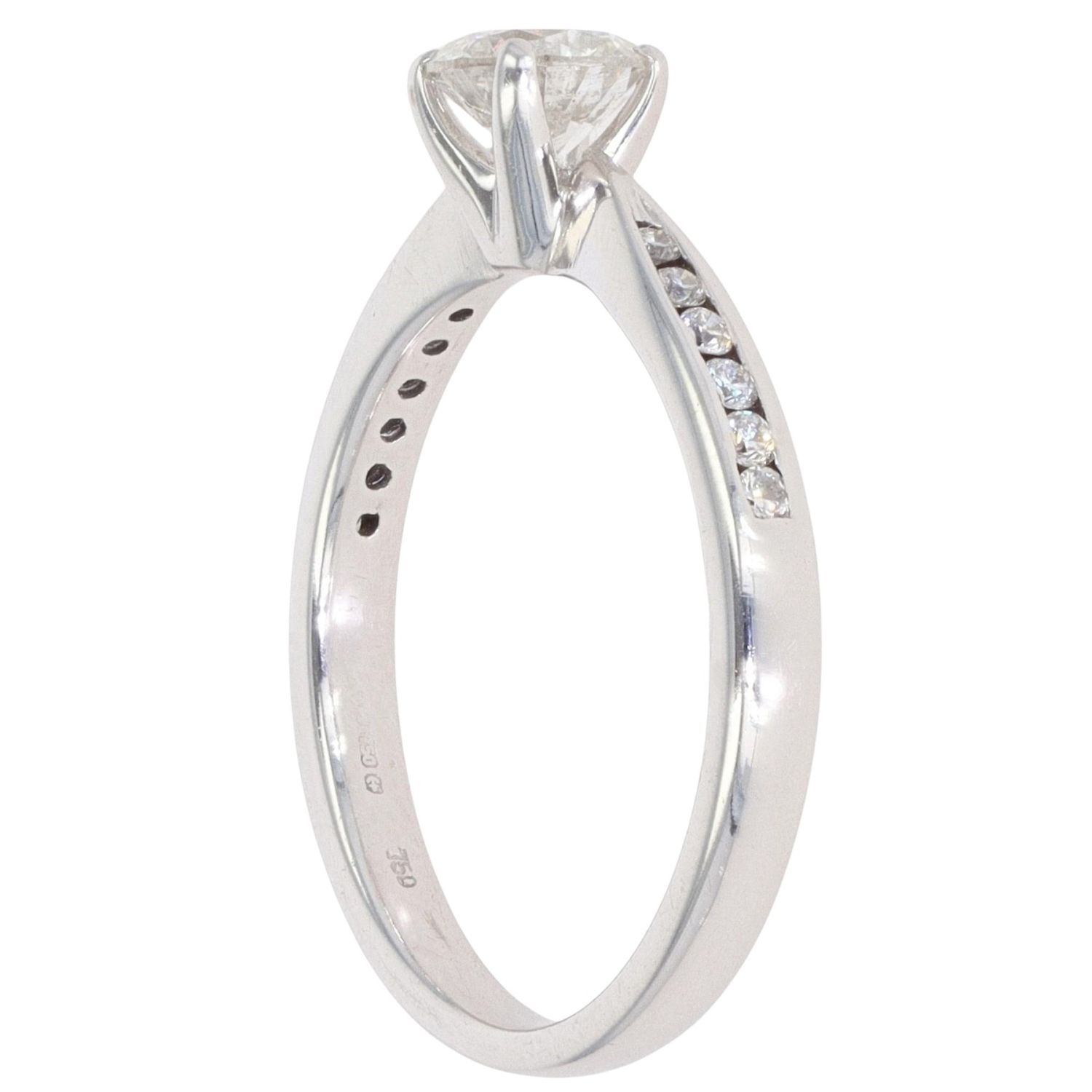 18ct White Gold 25pts Solitaire Diamond Ring main image 1
