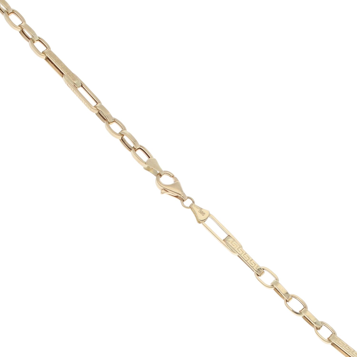 14ct Yellow Gold Greek Key Chain 24" RAMS7830001210 Ramsdens Jewellery