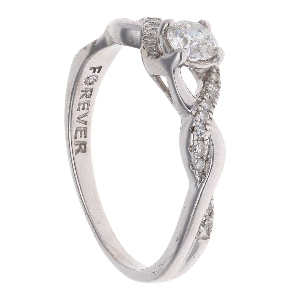 18ct White Gold 0.40ct Brilliant Cut Diamond Ring