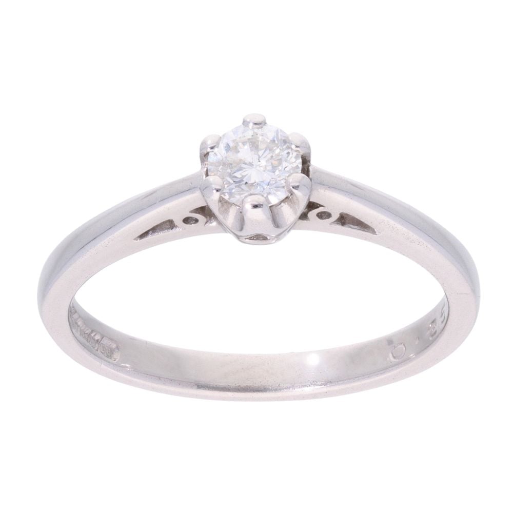 9ct White Gold 0.25ct Diamond Solitaire Ring