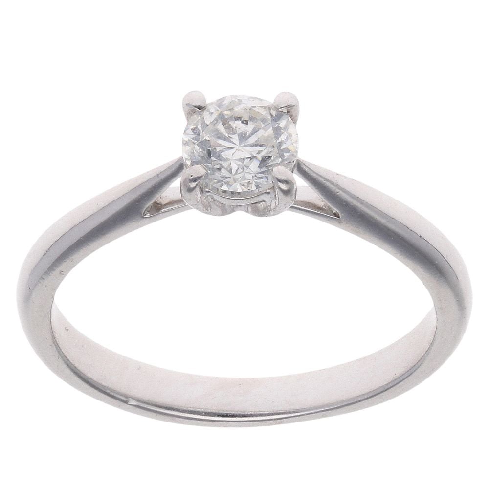 Platinum 0.35ct Brilliant Cut Diamond Solitaire Ring