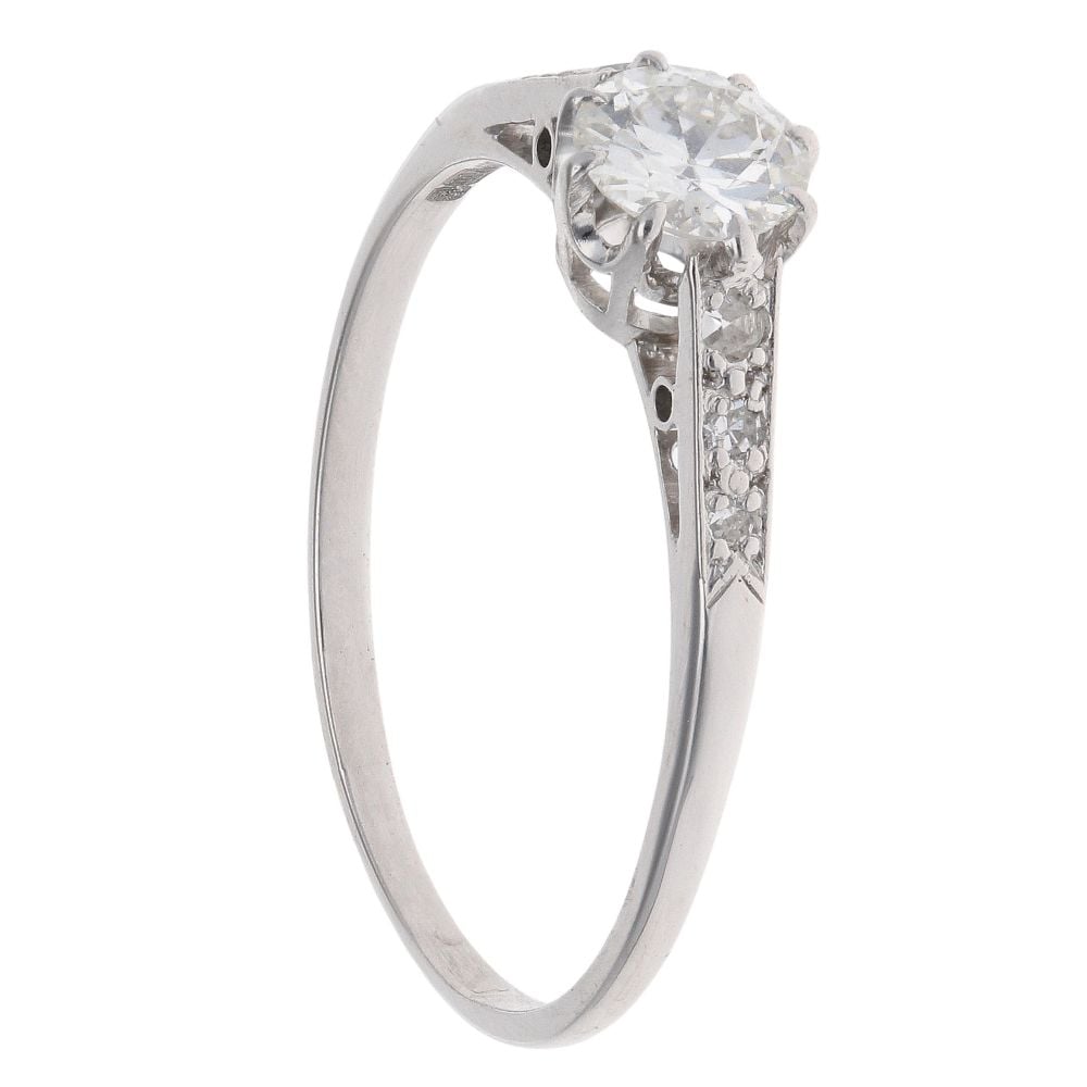 18ct White Gold 0.50ct Brilliant Cut Diamond Solitaire Ring