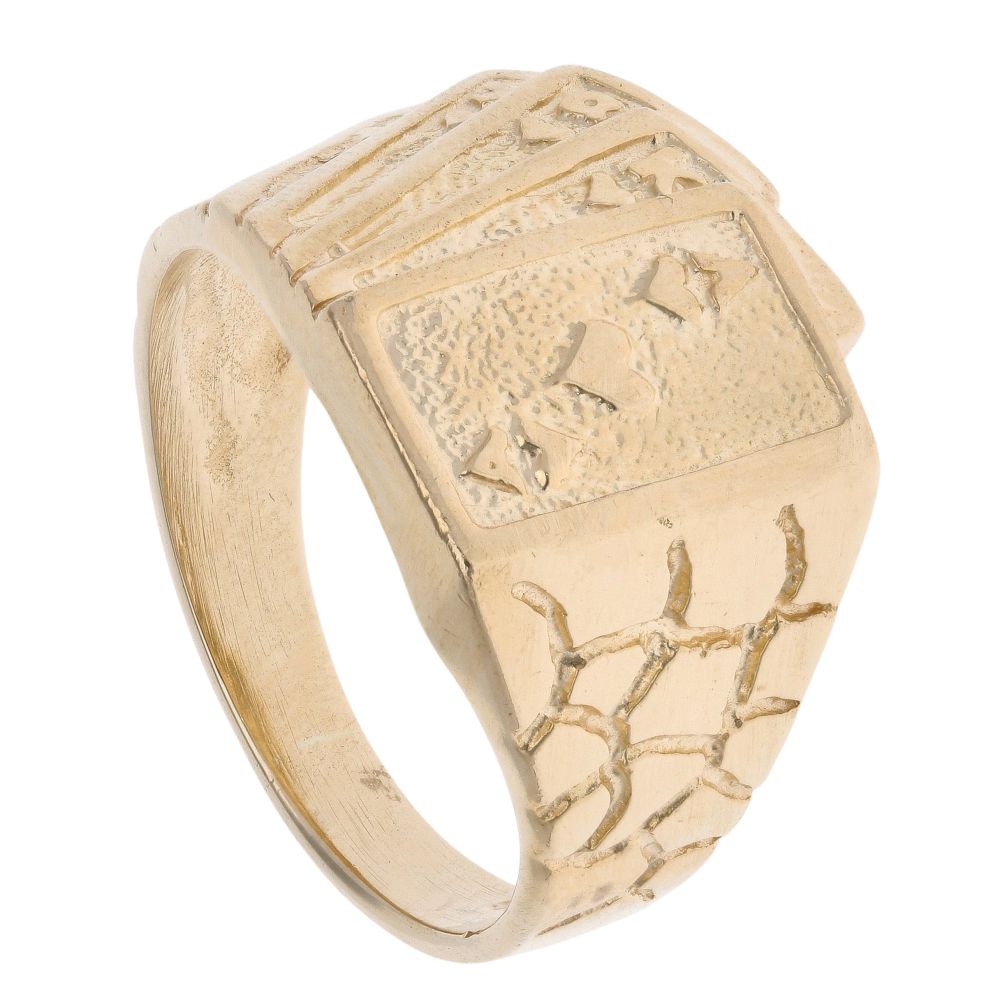 9ct Yellow Gold Deck of Cards Ring Ramsdens Jewellery
