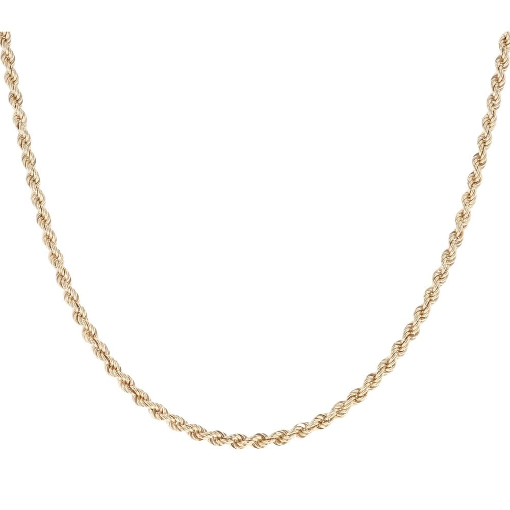 9ct Yellow Gold Rope Chain 18"