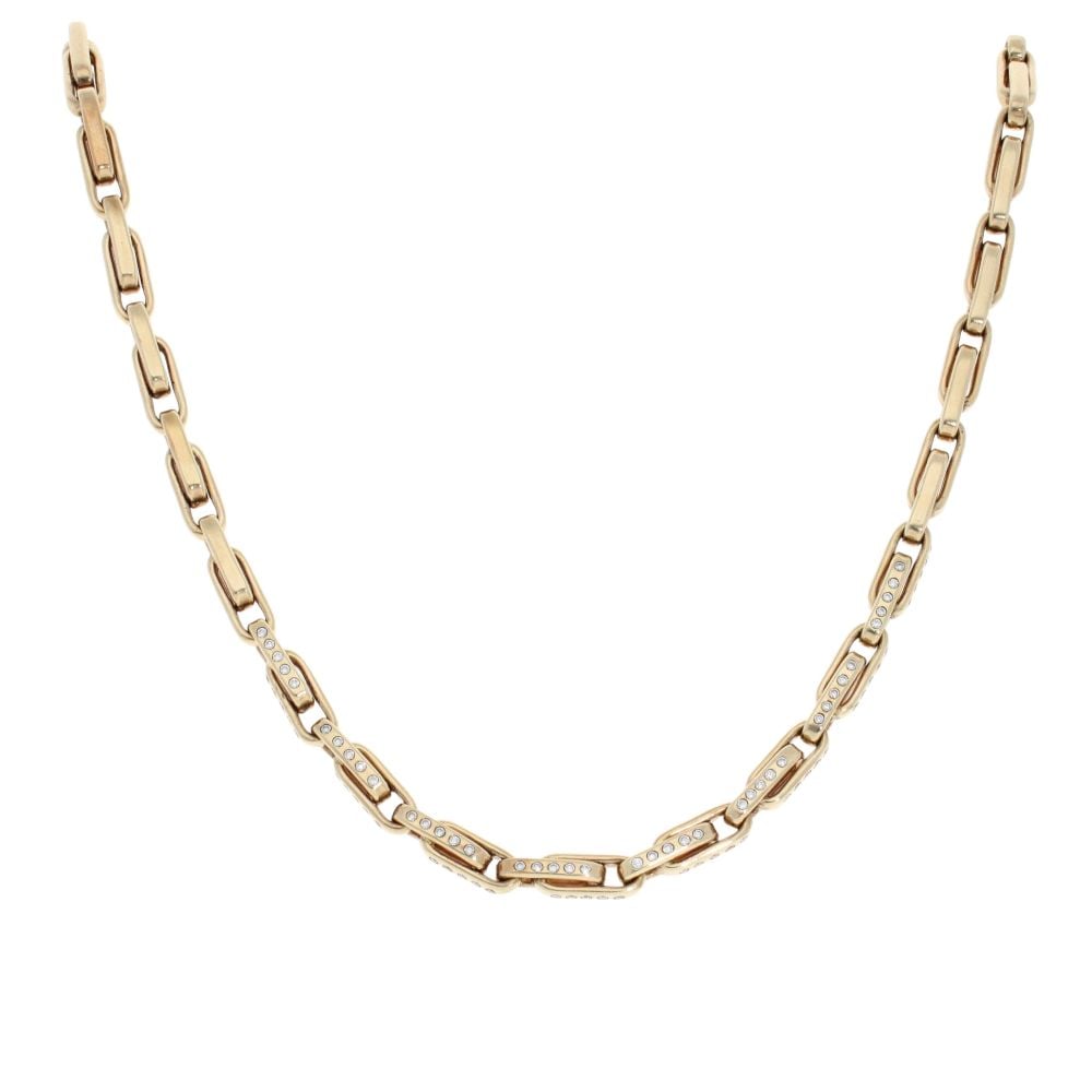 9ct Yellow Gold 0.80ct Diamond Chain 24"