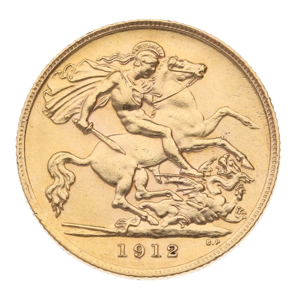 1912 George V Half Sovereign Coin