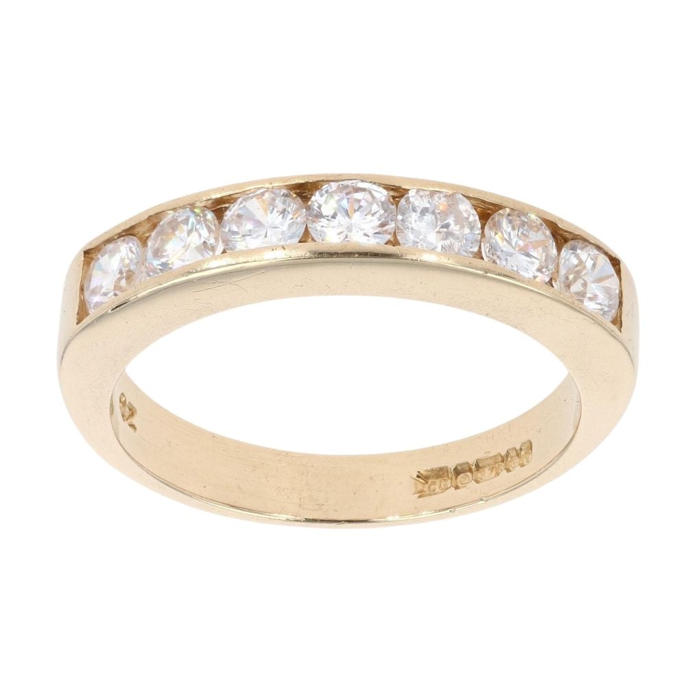 9ct Yellow Gold Cubic Zirconia Eternity Ring