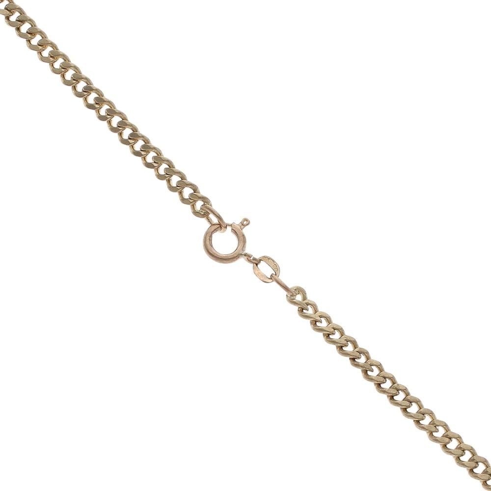 9ct Yellow Gold Curb Chain 22"