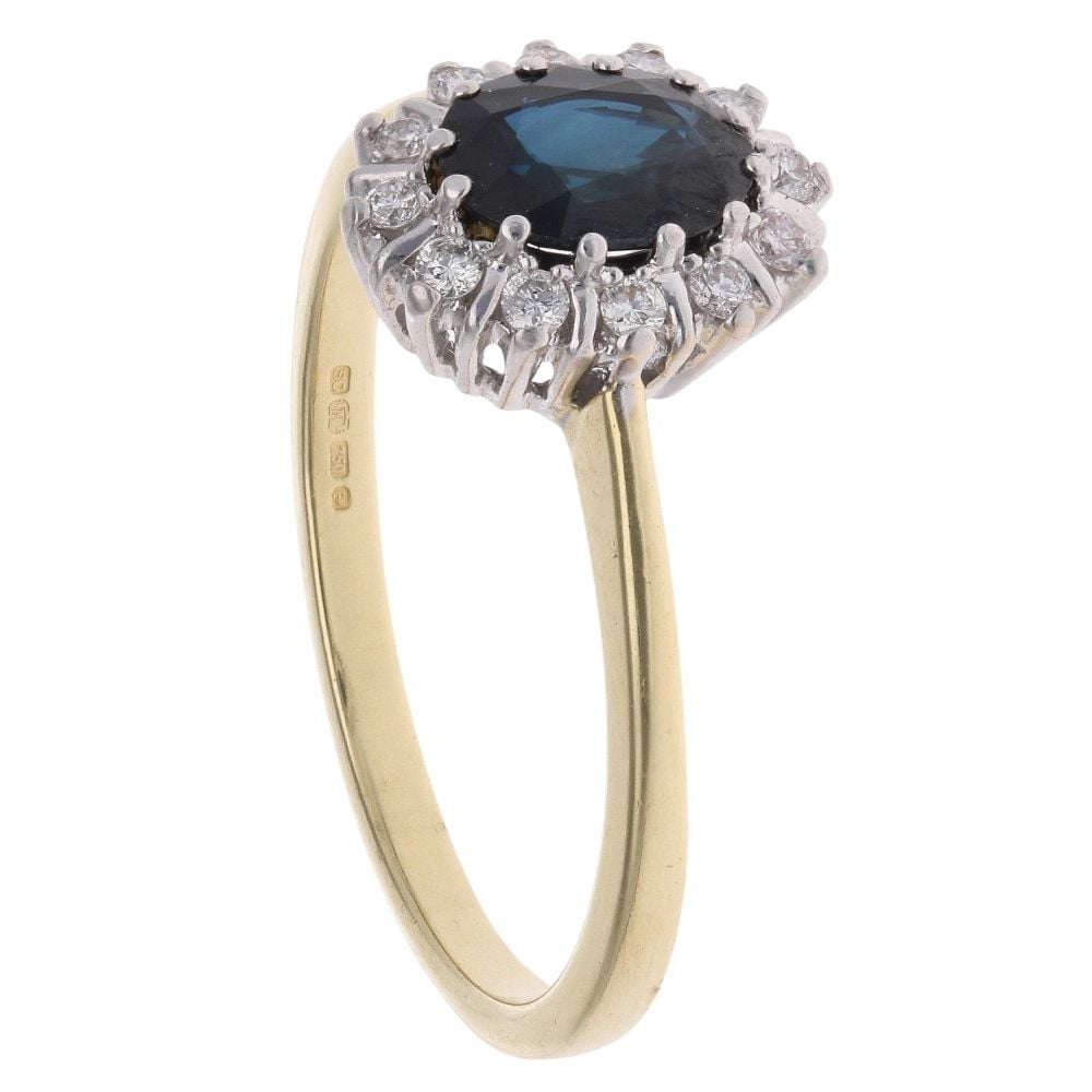 18ct Yellow Gold 0.15ct Diamond Cluster Ring