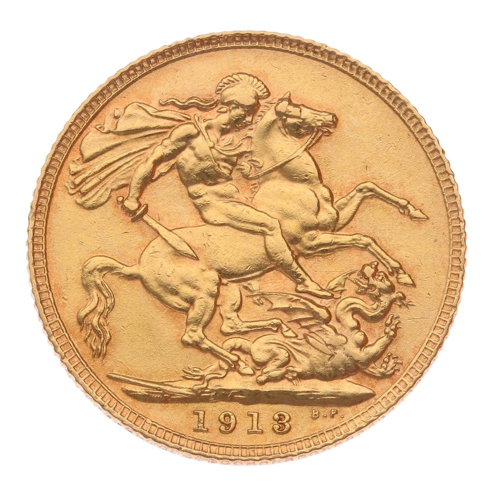 1913 George V Full Sovereign Coin