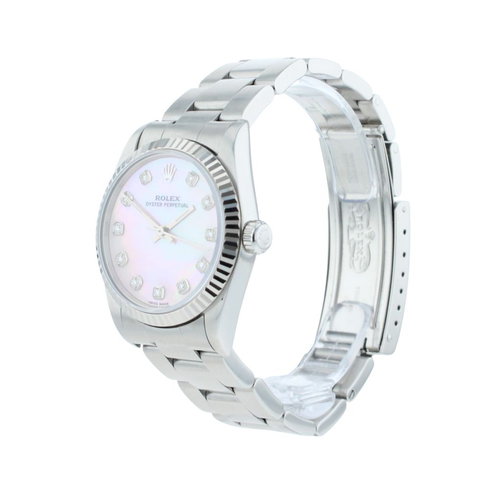 Rolex Custom Oyster Perpetual Pre Owned Watch Ref 77014