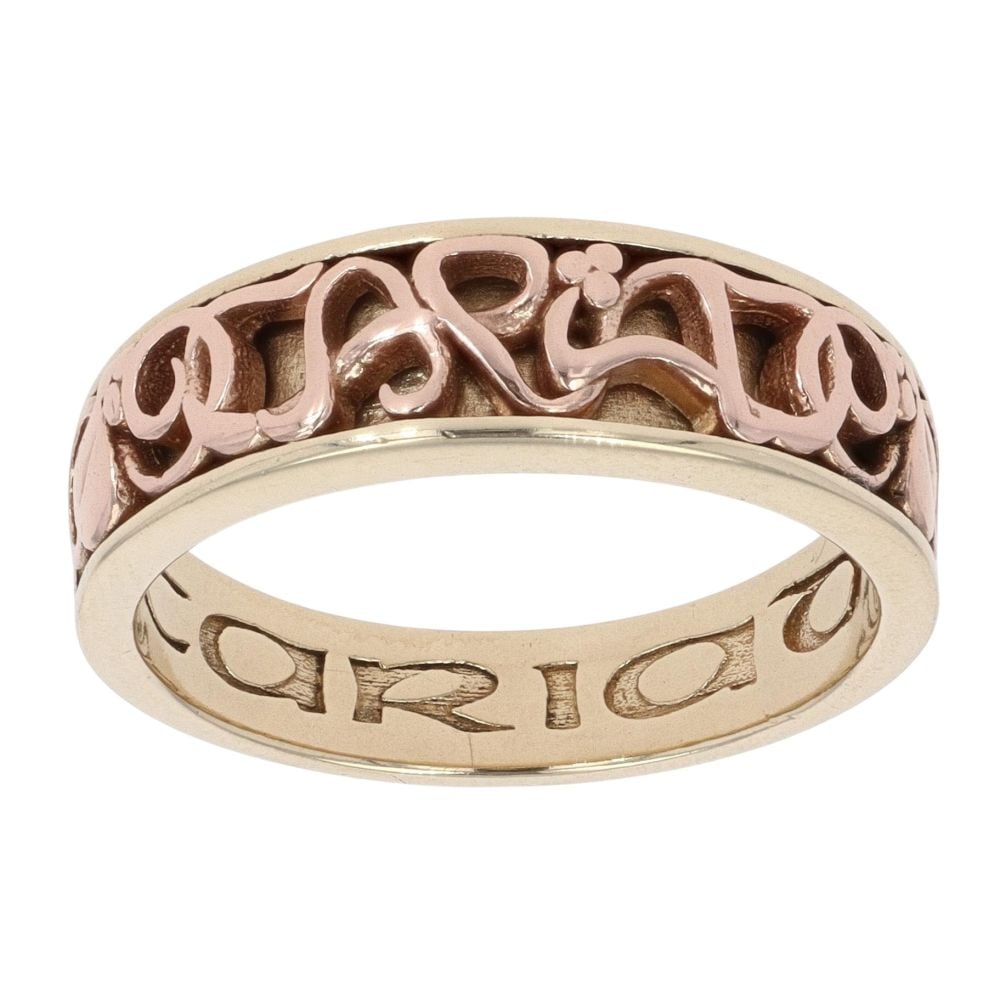 9ct Yellow and Rose Gold Cariad Clogau Ring