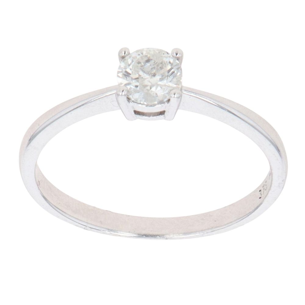 9ct White Gold 0.50ct Brilliant Cut Diamond Solitaire Ring