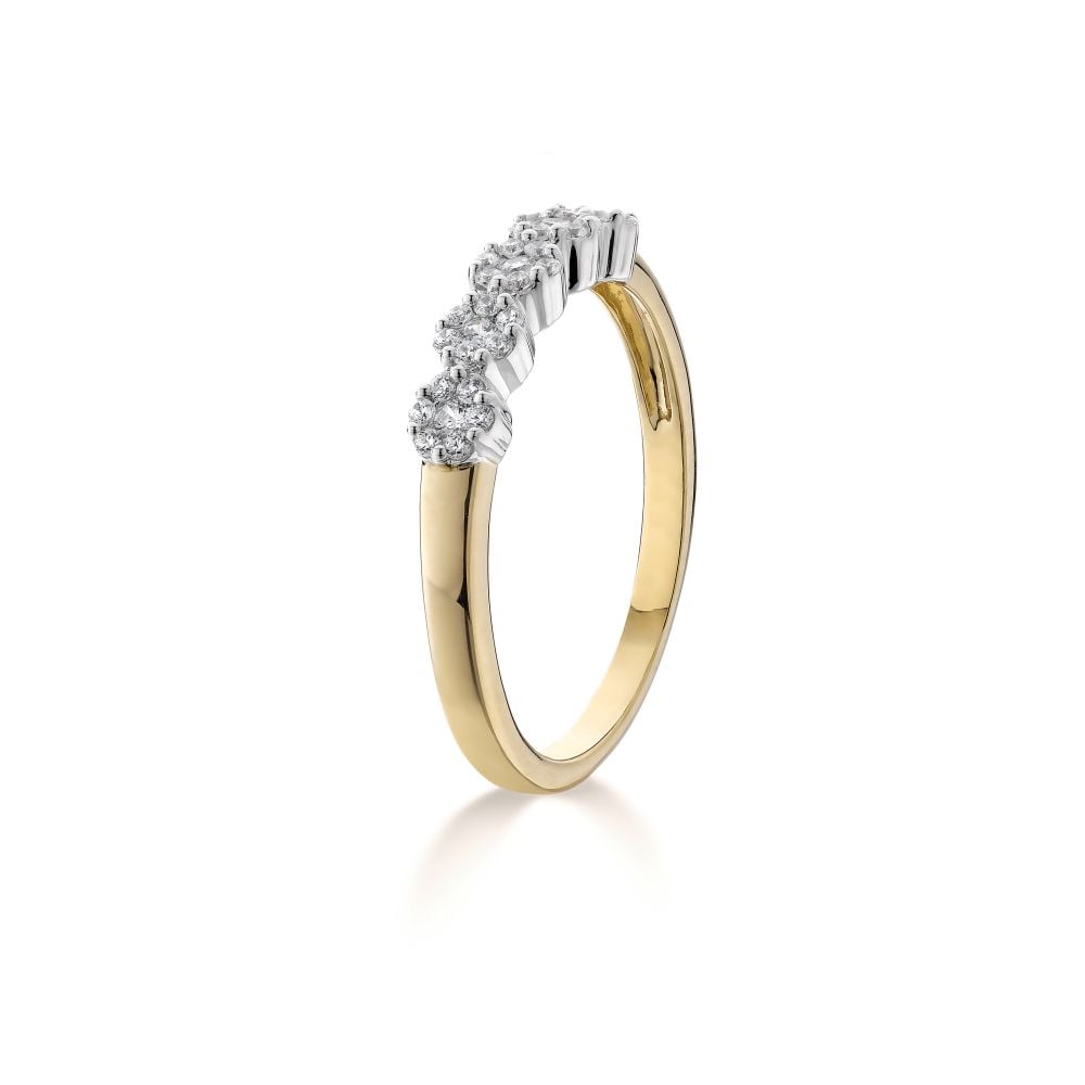 9ct Yellow Gold 0.21ct Diamond Ring