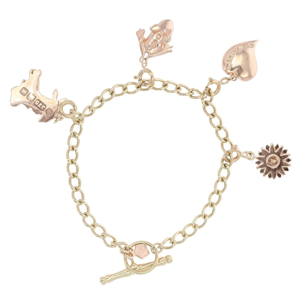 9ct Yellow and Rose Gold Clogau Charm Bracelet