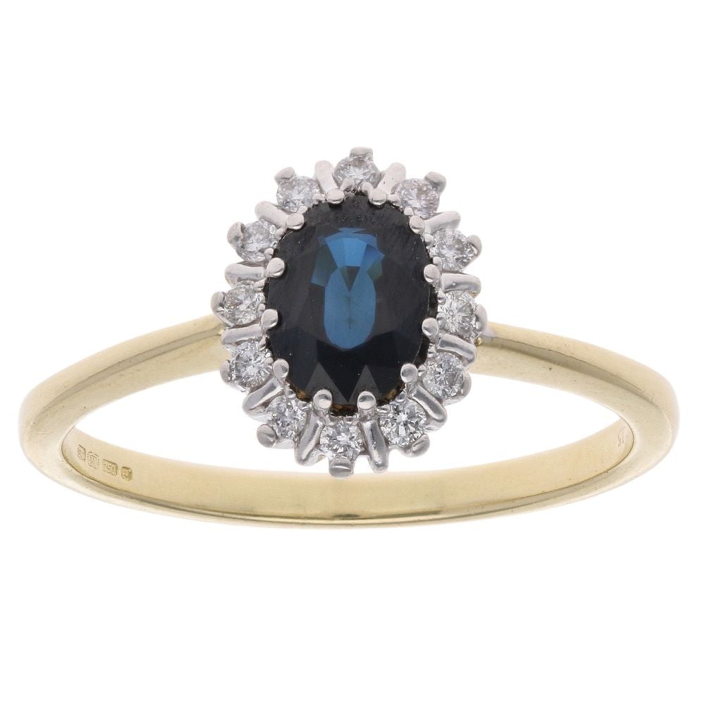 18ct Yellow Gold 0.15ct Diamond Cluster Ring