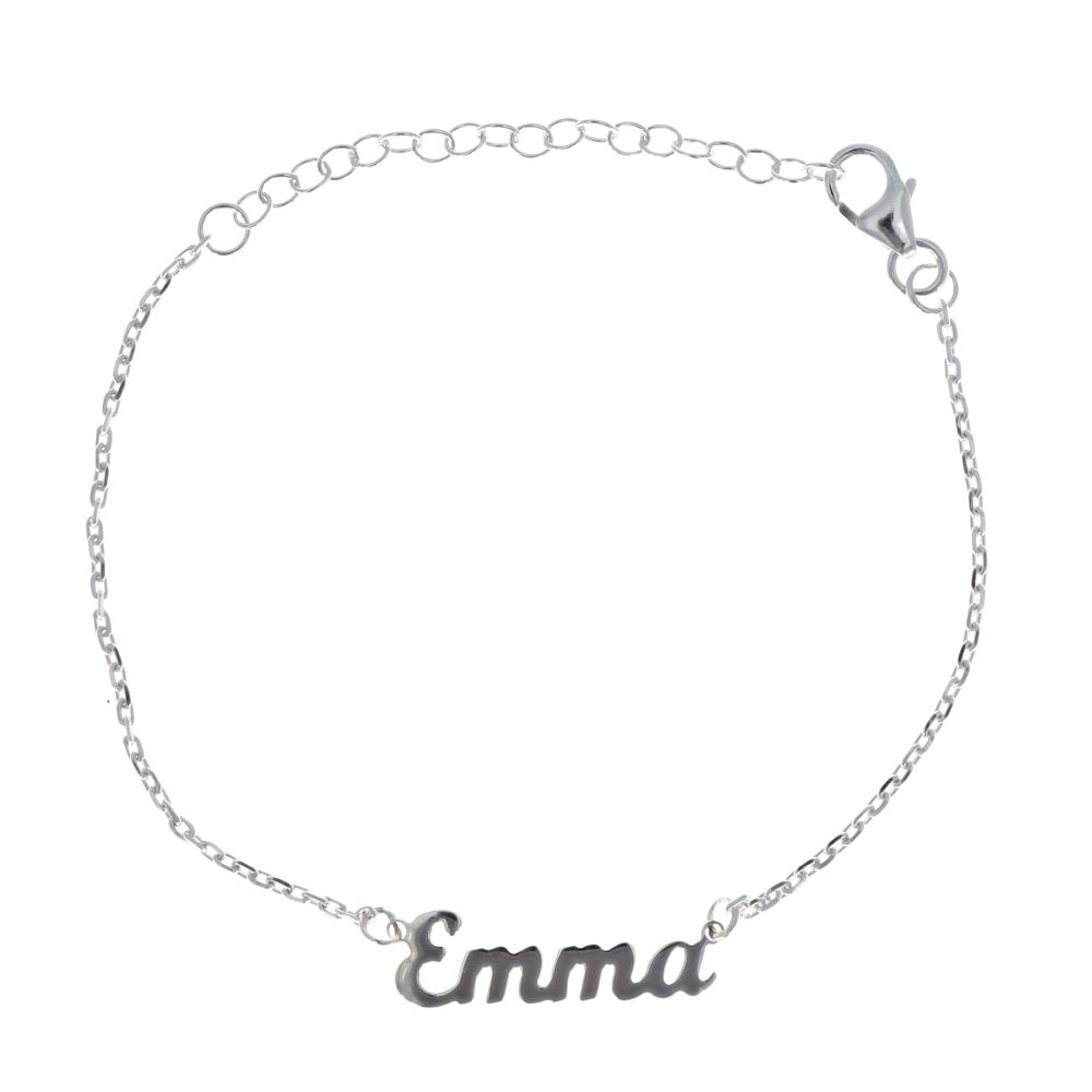 Sterling Silver Personalised Script Bracelet