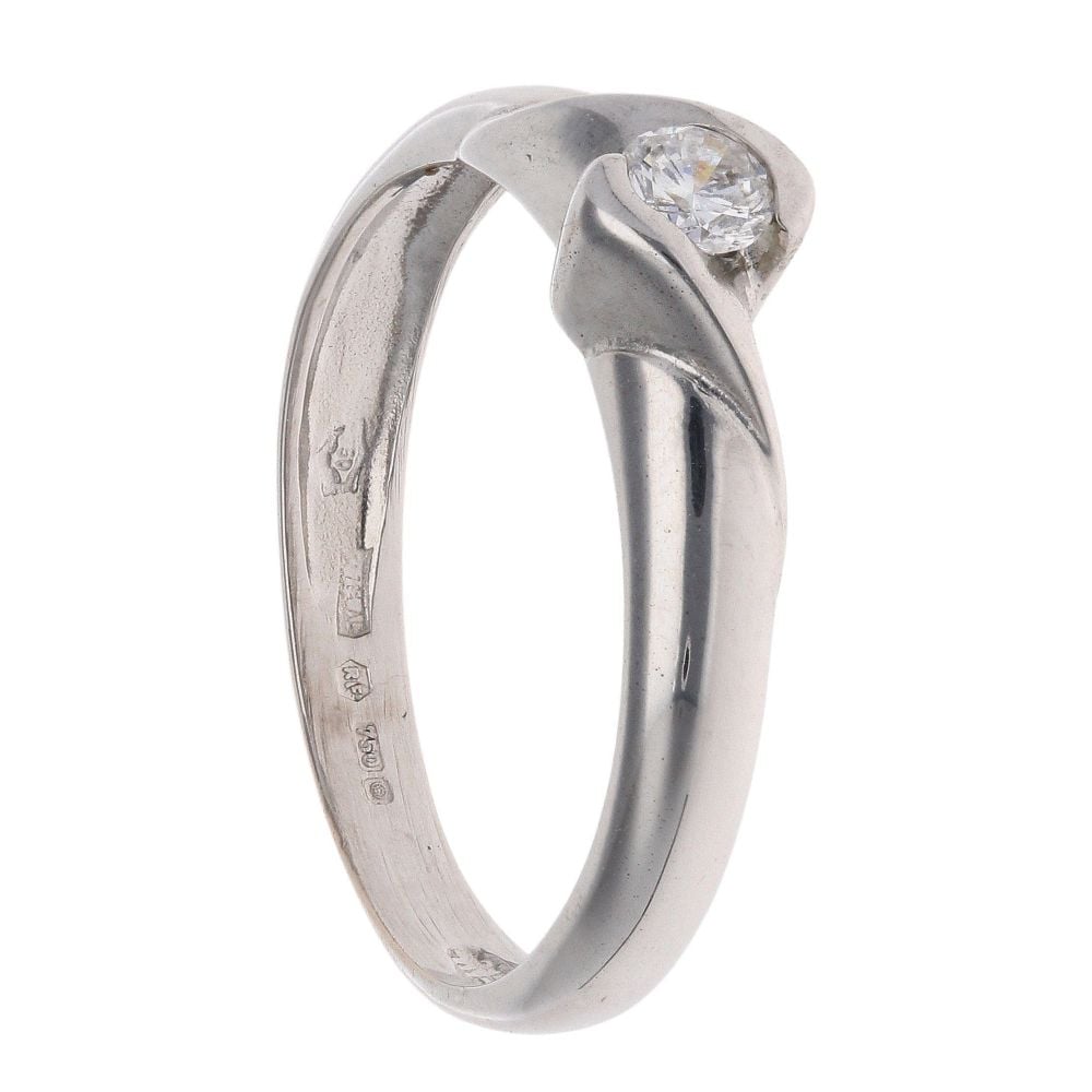 18ct White Gold 0.15ct Diamond Solitaire Ring