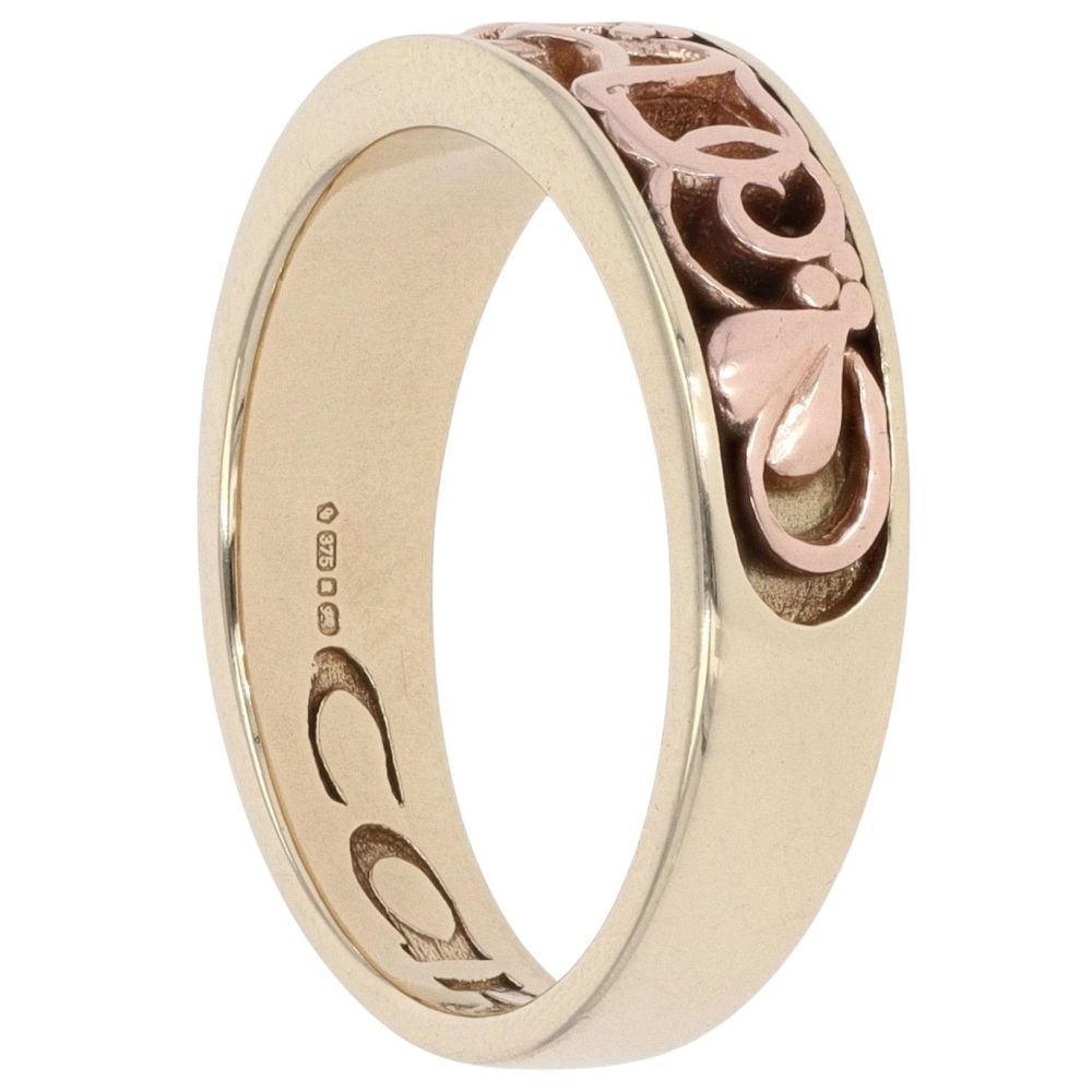 9ct Yellow and Rose Gold Cariad Clogau Ring