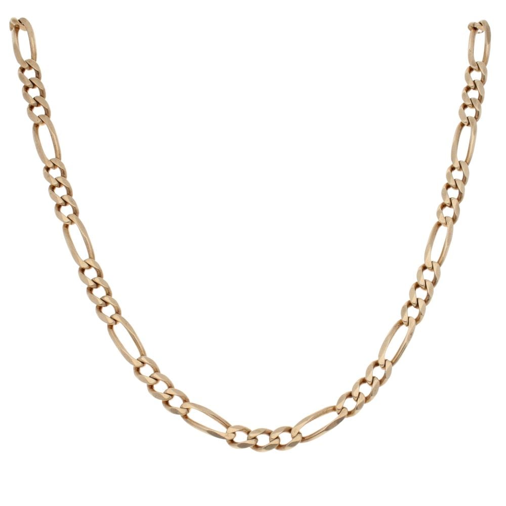 9ct Yellow Gold Figaro Chain 24"