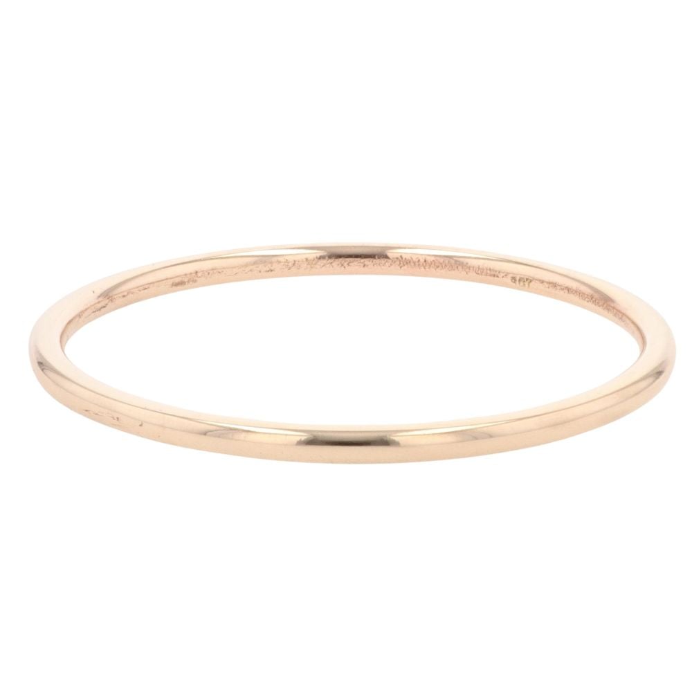 9ct Yellow Gold Plain Solid Bangle