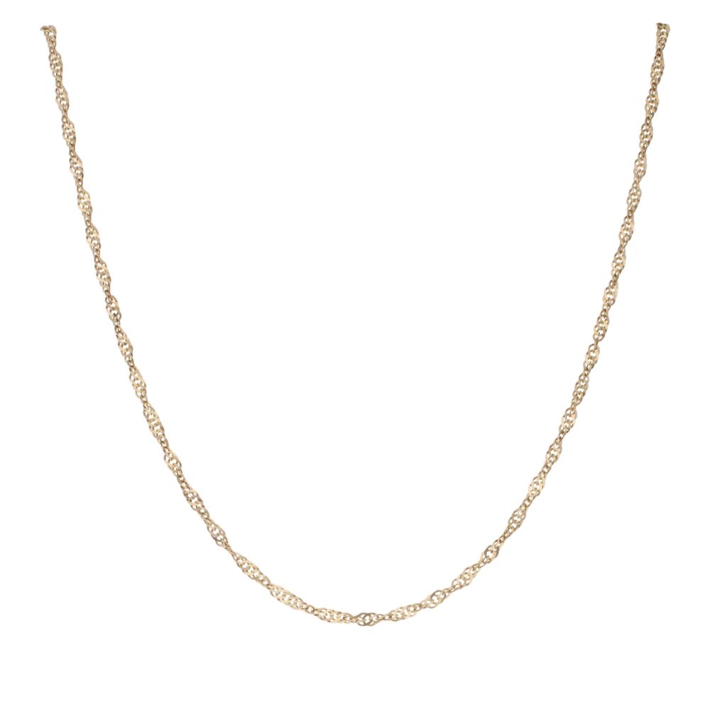9ct Yellow Gold Twisted Curb Chain 30" Ramsdens Jewellery