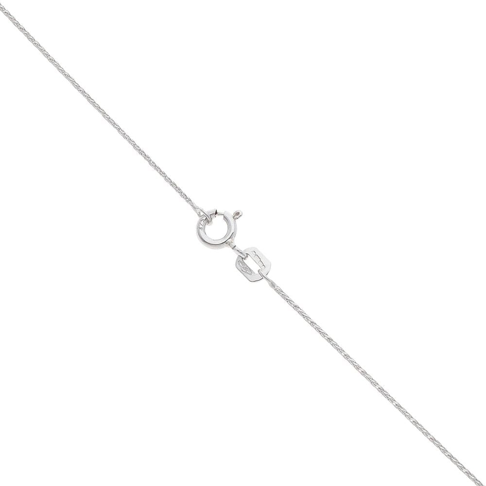 9ct White and Rose Gold Cubic Zirconia Inter-linked Double Heart Pendant and Chain 18"