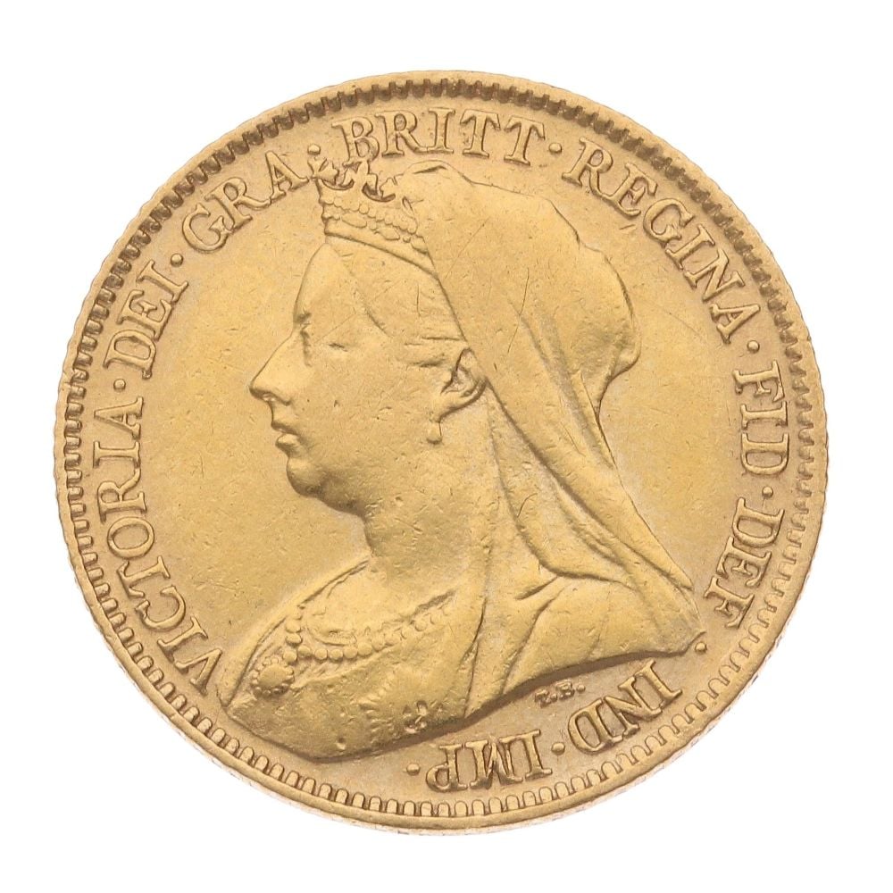 1900 Victoria Half Sovereign Coin