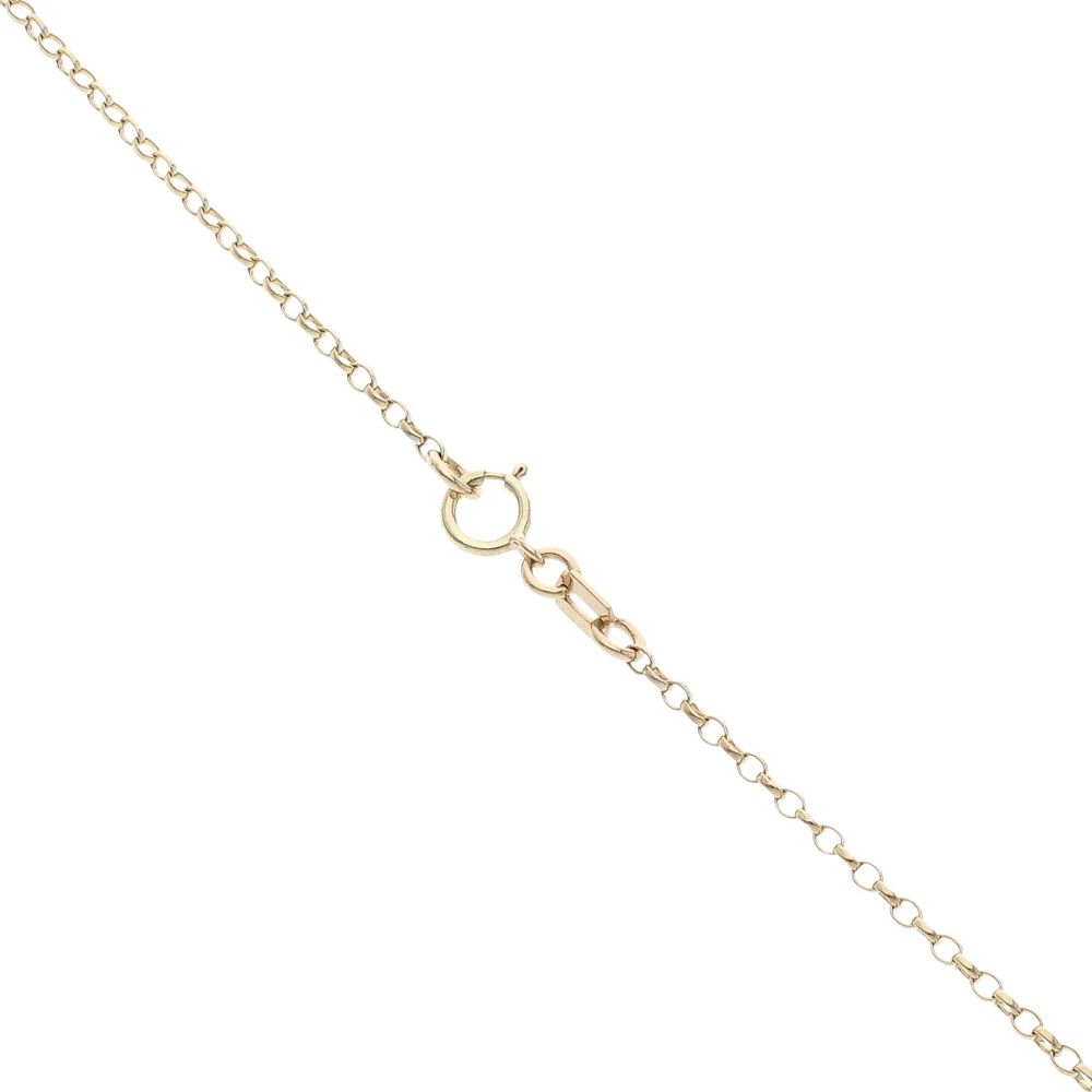 9ct Yellow Gold Patterned Fancy Pendant and Chain 22"
