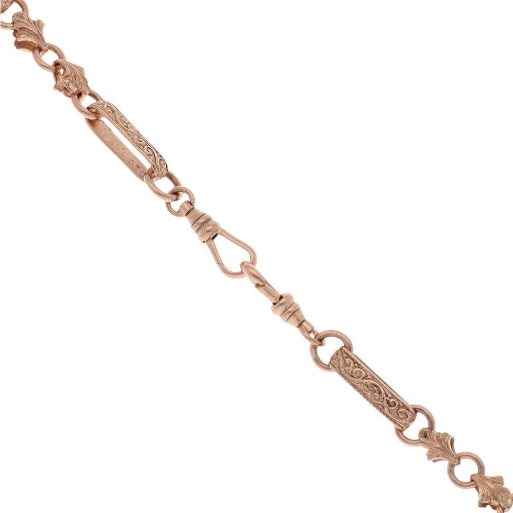 9ct Rose Gold Fancy T-Bar Chain 24"