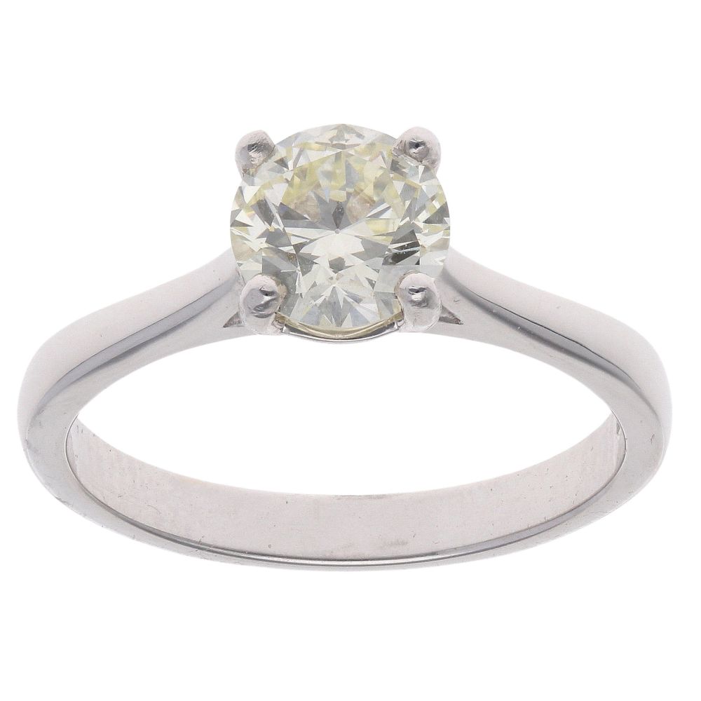 18ct White Gold 1.10ct Brilliant Cut Diamond Solitaire Ring