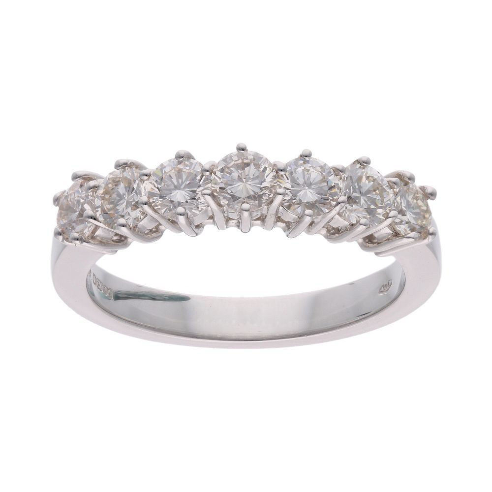18ct White Gold 1.24ct Diamond Half Eternity Ring
