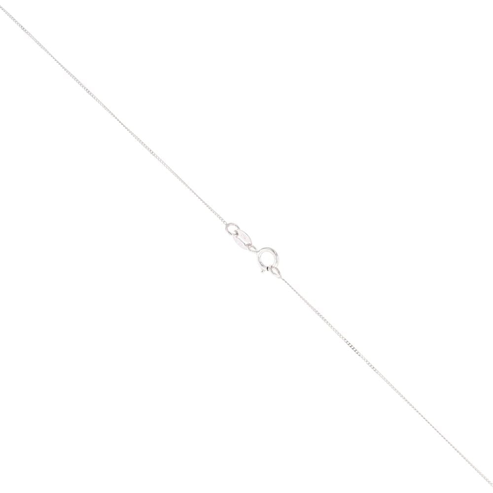 9ct White Gold 1.00ct Diamond Pendant And Chain 18"