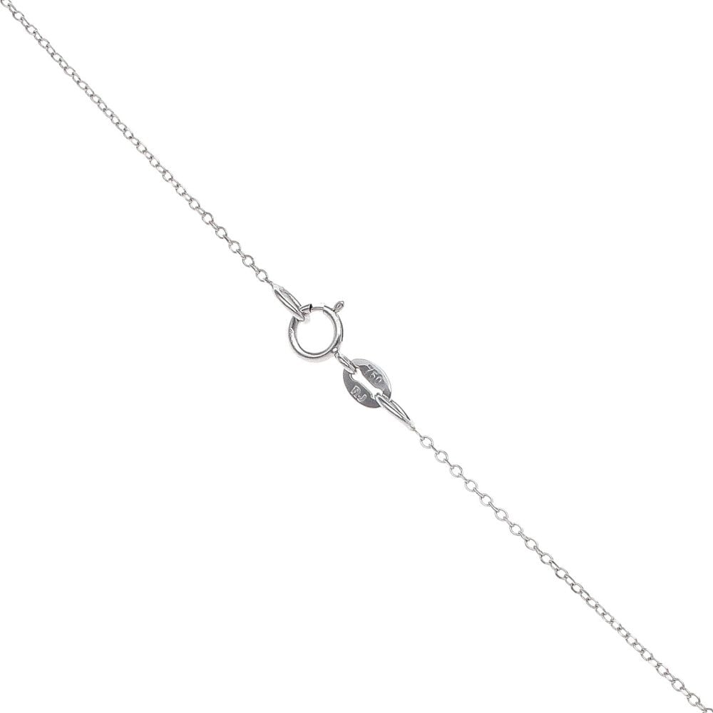 18ct White Gold 0.45ct Brilliant Cut Diamond Pendant And Chain 18"