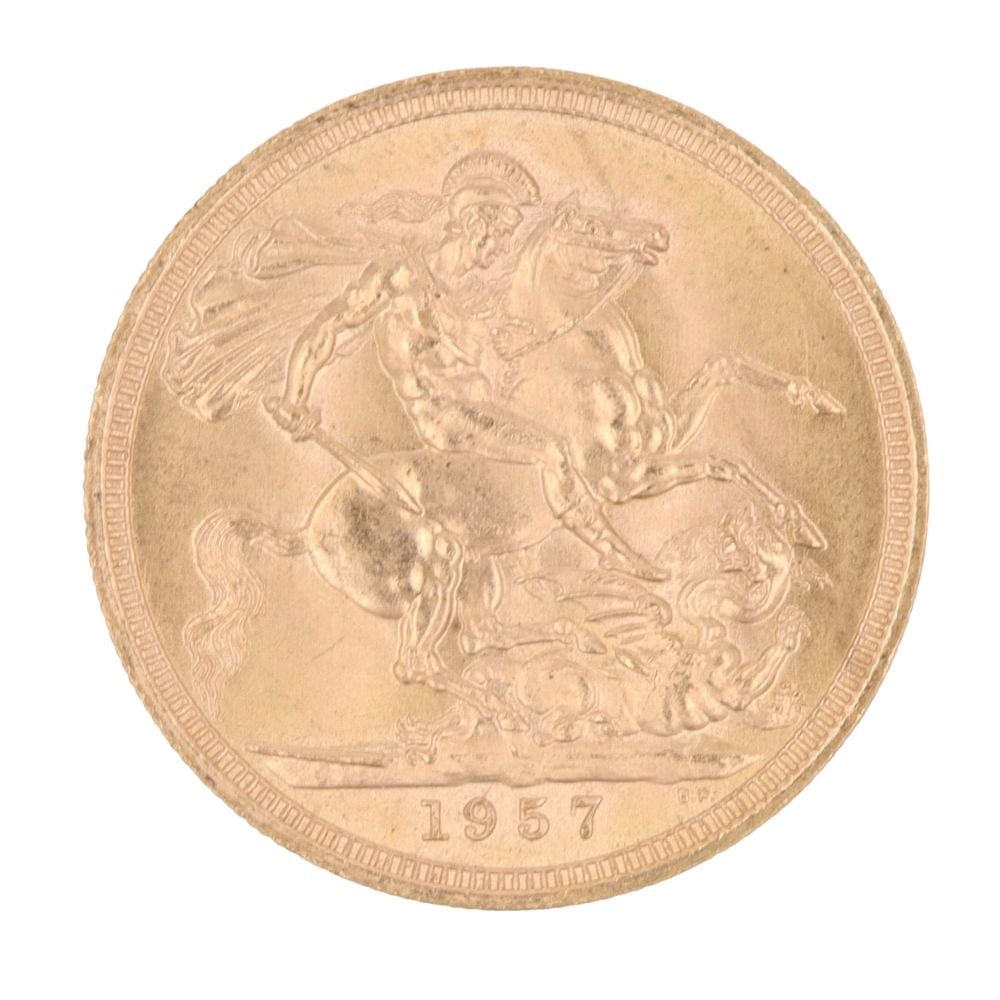 1957 Elizabeth II Full Sovereign Coin