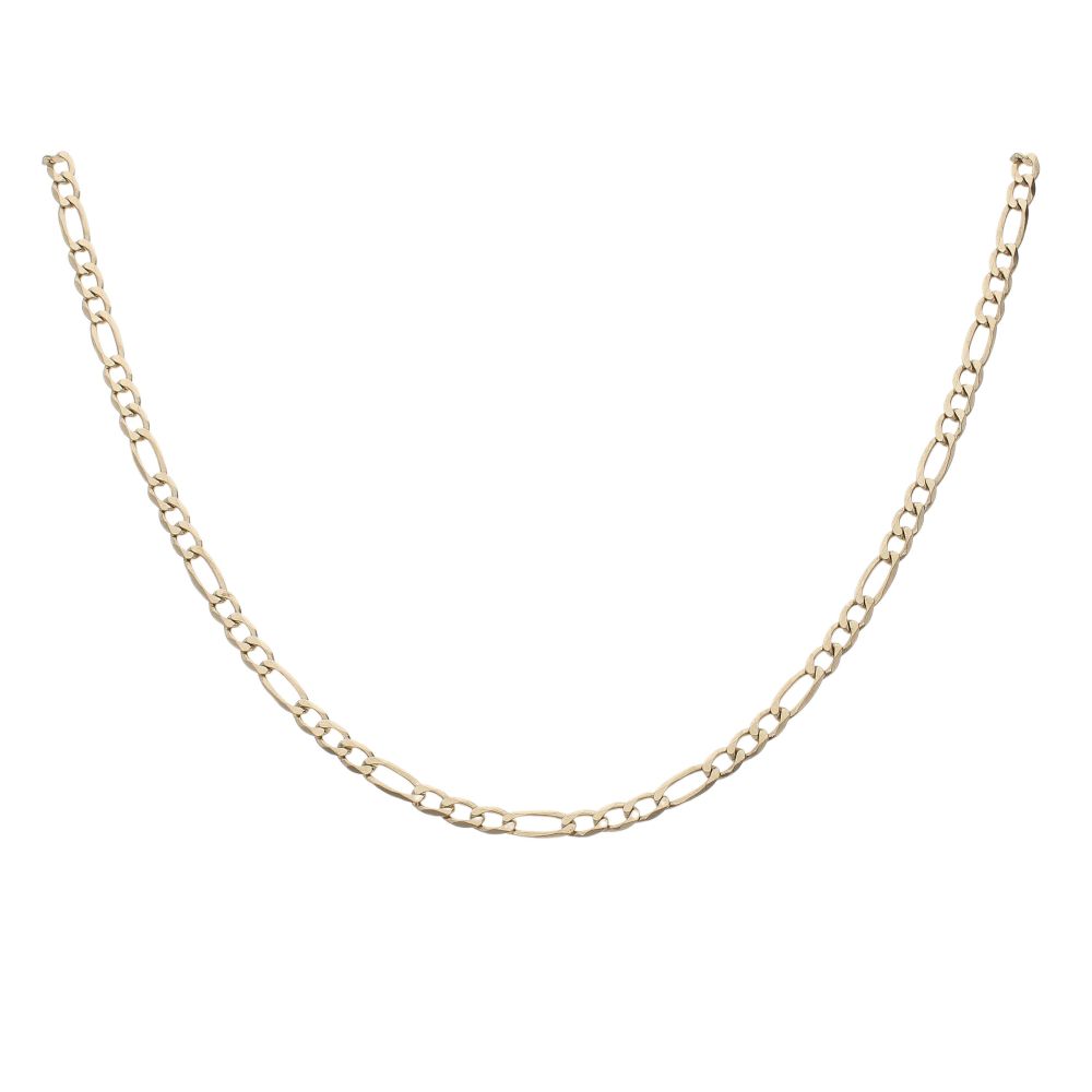 9ct Yellow Gold Figaro Chain 22 RAMS144364905002 | Ramsdens Jewellery