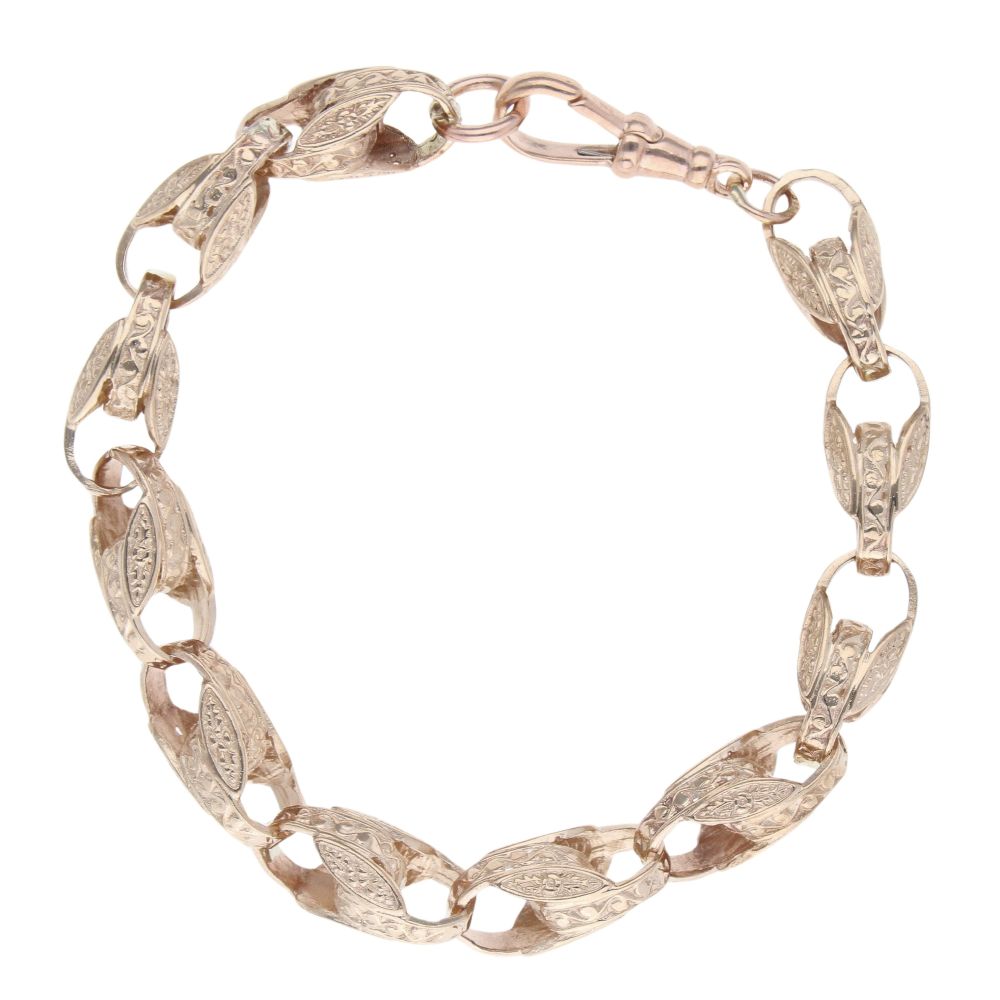 9ct Yellow Gold Tulip Bracelet 8" Ramsdens Jewellery