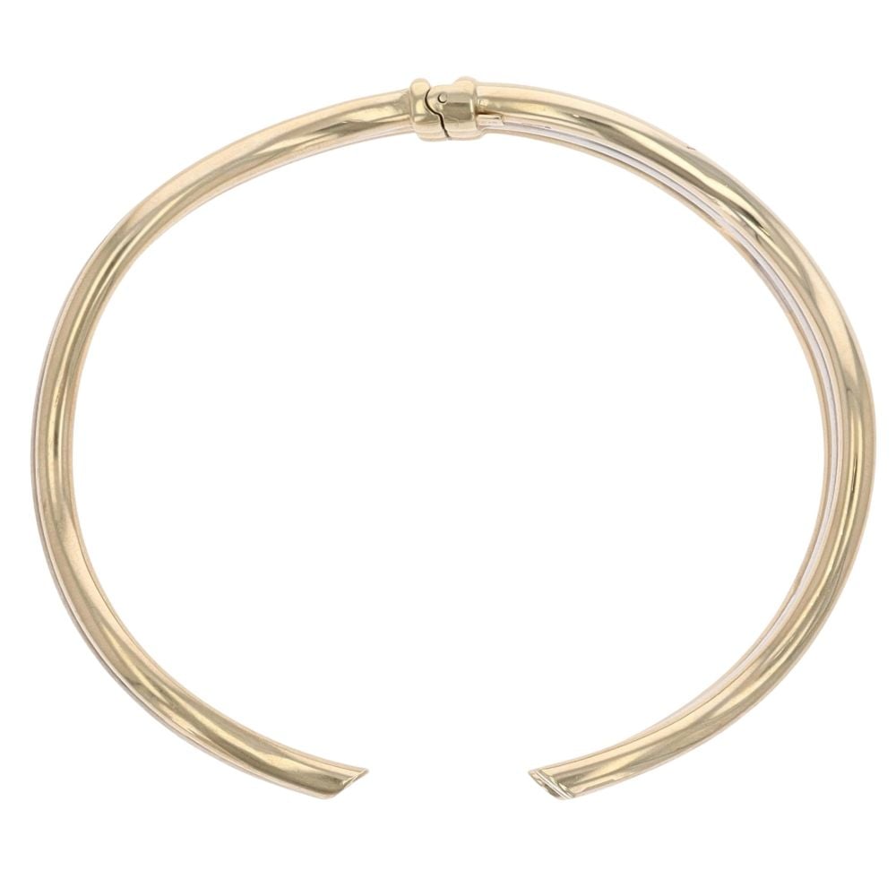 9ct Yellow And White Gold Three Row Bangle