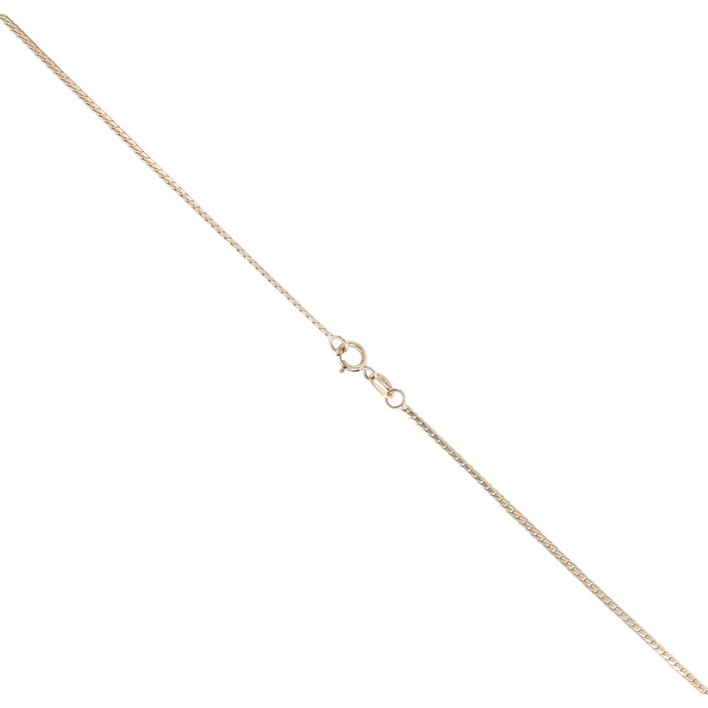 9ct Yellow and White Gold 0.02ct Diamond Double Heart Collarette Chain 18"