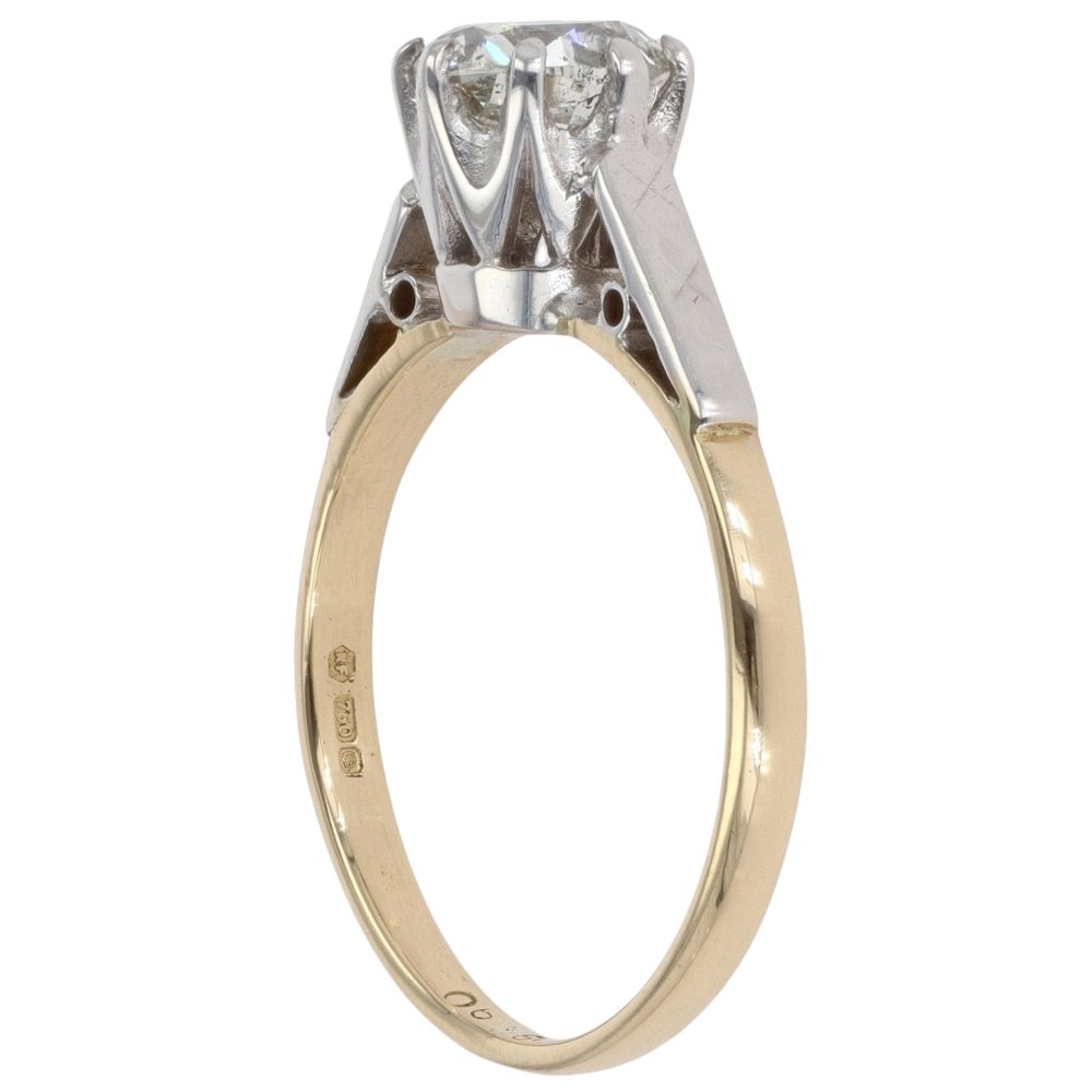 18ct Yellow Gold 0.90ct Diamond Solitaire Ring