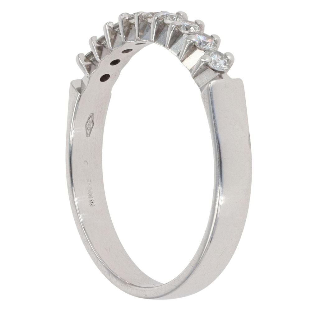18ct White Gold 0.30ct Brilliant Cut Diamond Half Eternity Ring