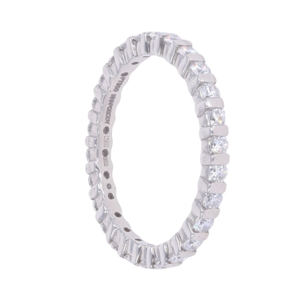 Platinum 1.00ct Brilliant Cut Diamond Full Eternity Ring
