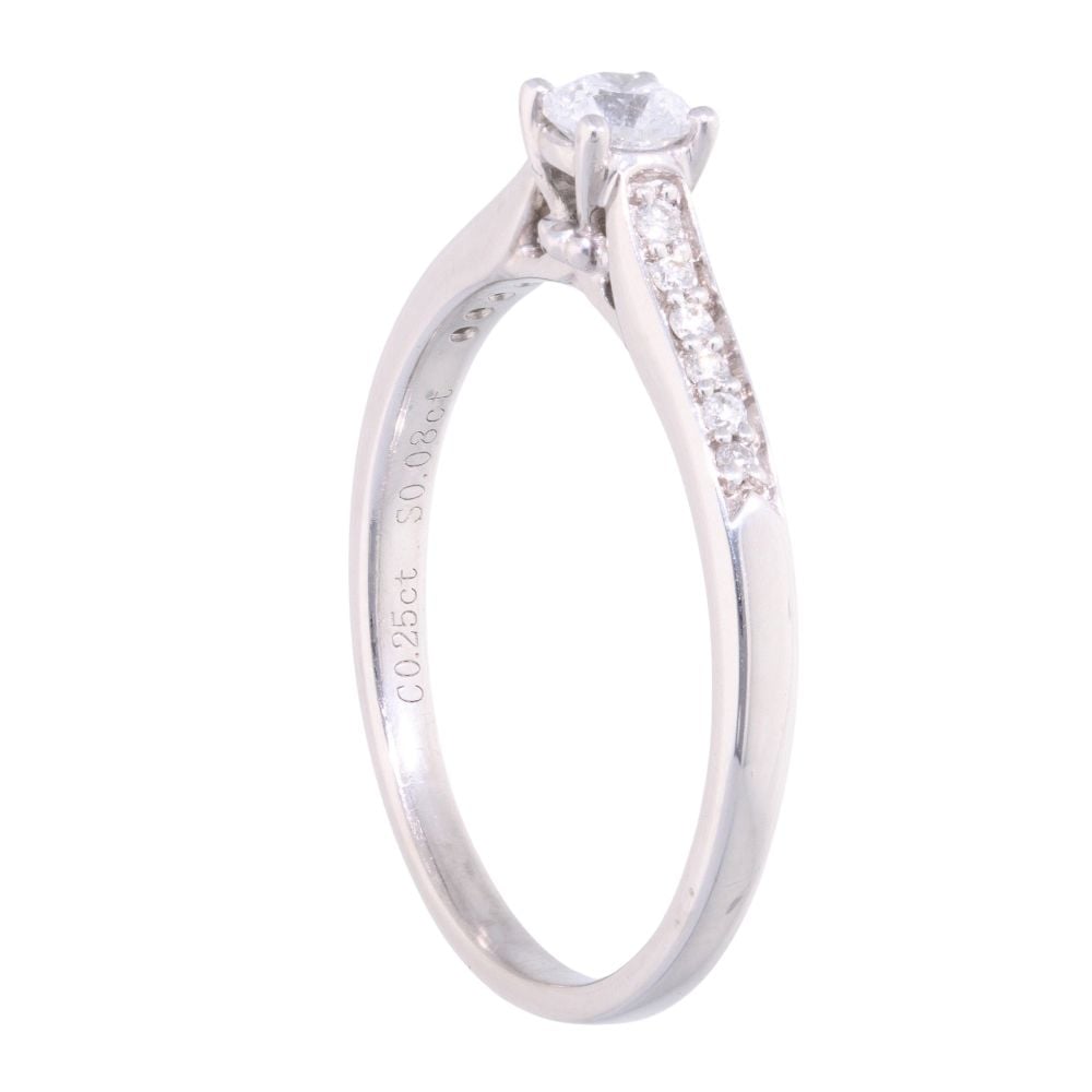9ct White Gold 0.33ct Diamond Solitaire Ring