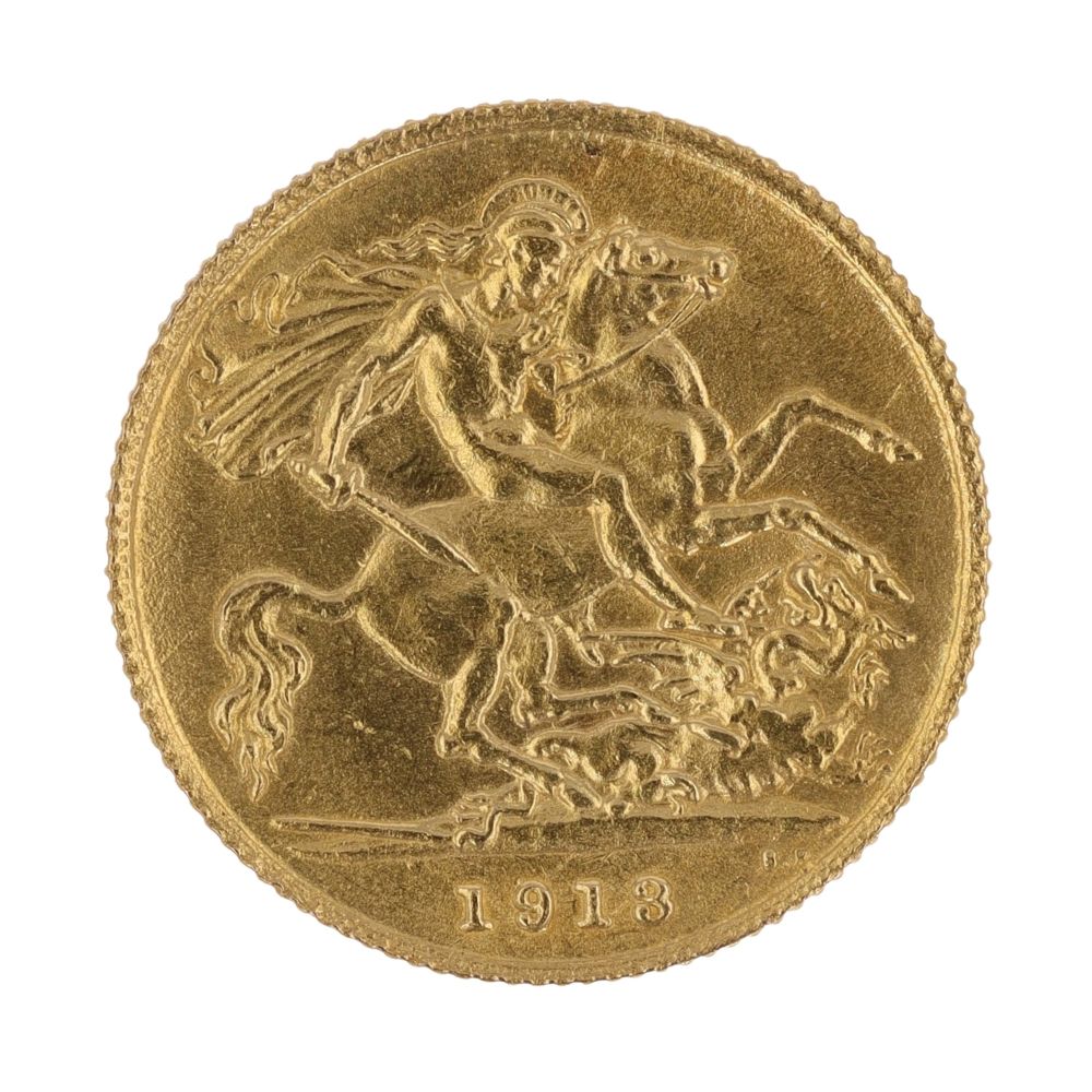 1913 George V Half Sovereign Coin
