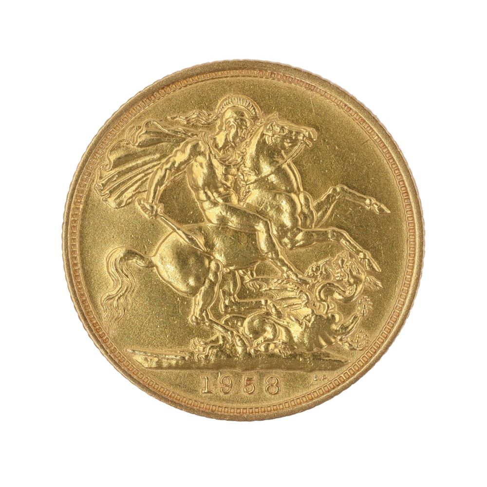 1958 Elizabeth II Full Sovereign Coin