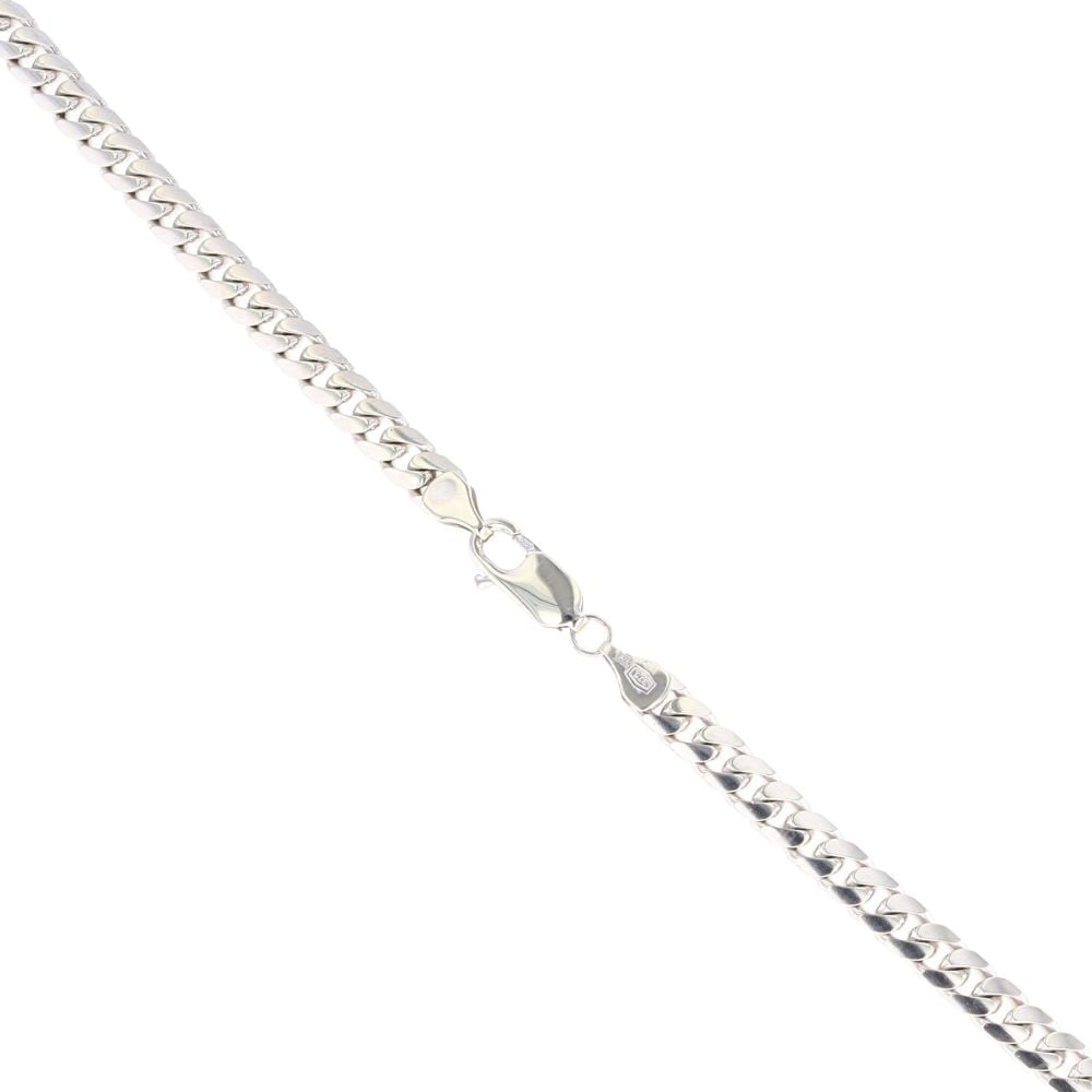 9ct White Gold Curb Chain 30"