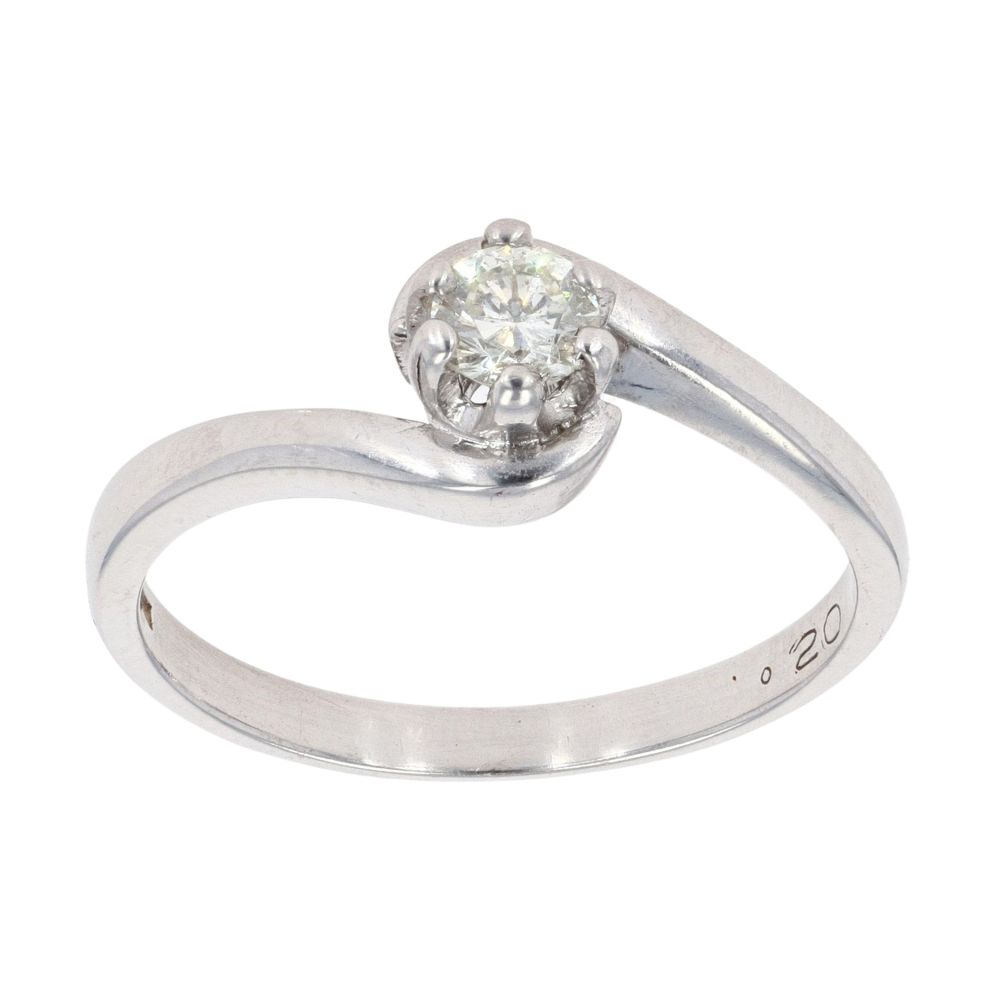 womens white gold dress rings 10k White Gold Moissanite Womens Promise Ring 1ct, 1.5ct, 2ct 9 / 1.5 Carat7.5MM) main image 0