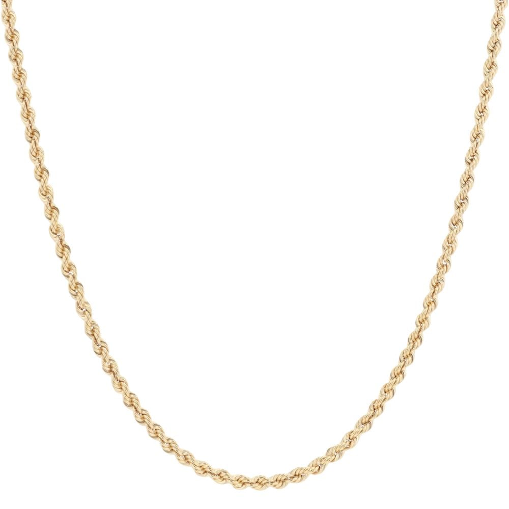 14ct Yellow Gold Rope Chain 22"
